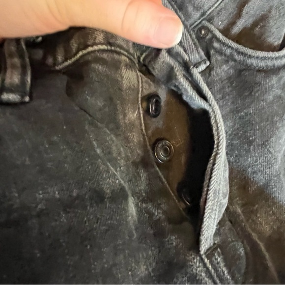 All Saints Cigarette High Rise Skinny Jeans Stone Black Gray Wash Button Fly 30 - Picture 5 of 10